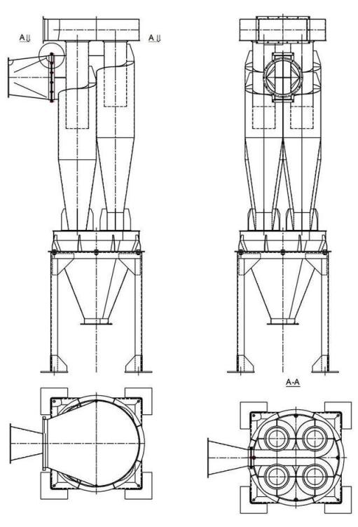 чертеж циклона У21-ББЦ в Ессентуках